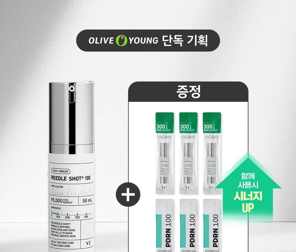 [모공에센스] VT 리들샷 100 에센스 50ml 기획 (+리들샷300 1ml*3개+PDRN에센스 1.5ml*3ea) 상세페이지 3